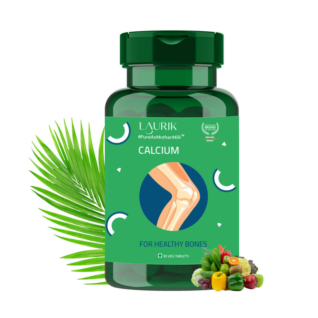 Laurik Advance Calcium Tablets For Strengthens Bones With Vegetables, Leafy Vegetables For Women And Men | Grocsy