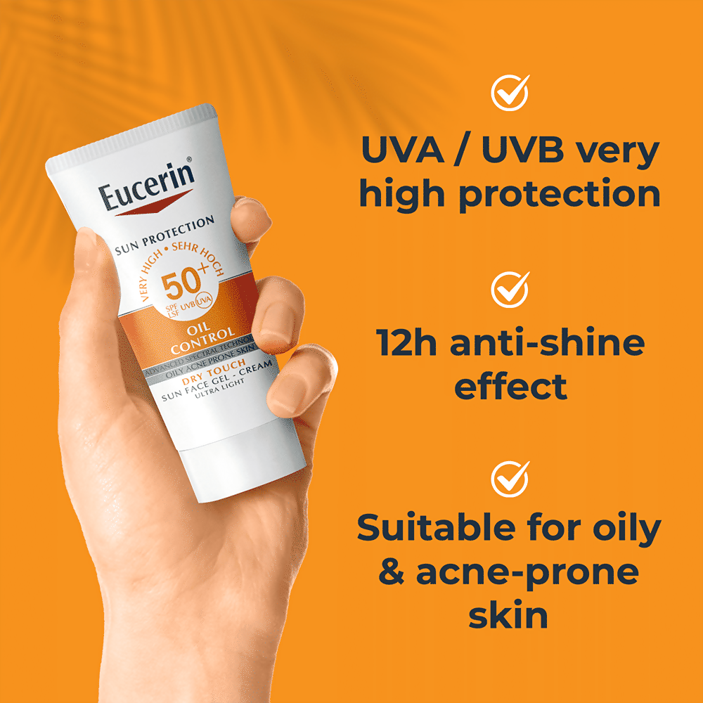 Eucerin Oil Control Dry Touch Sunscreen Gel Cream SPF 50+ | Grocsy