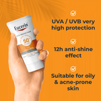 Eucerin Oil Control Dry Touch Sunscreen Gel Cream SPF 50+ | Grocsy