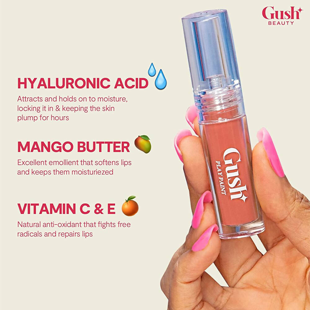Gush Beauty Play Paint Airy Fluid Lipstick - Chocolate Brown | Grocsy