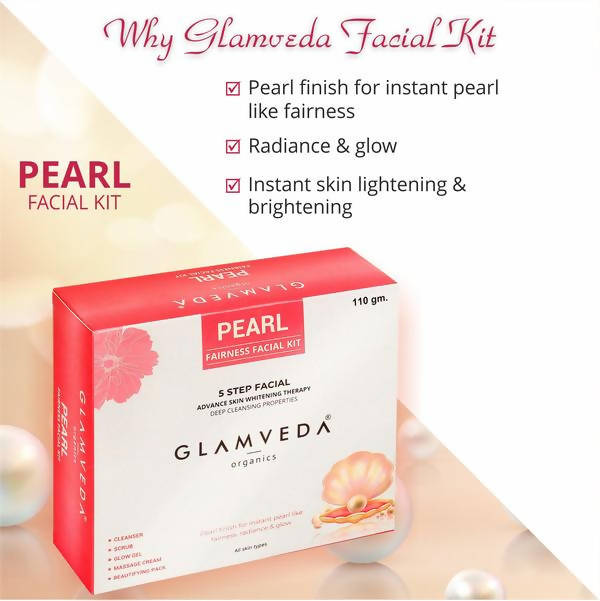 Glamveda Pearl Fairness Facial Kit | Grocsy