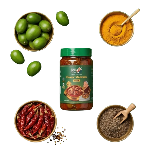 Sweet Karam Coffee Classic Maavadu Pickle | Grocsy