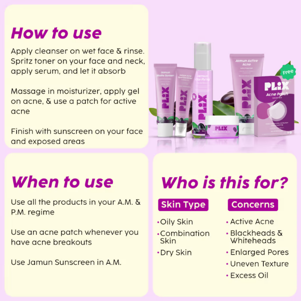 PLIX The Plant Fix Jamun Acne Kit | Grocsy
