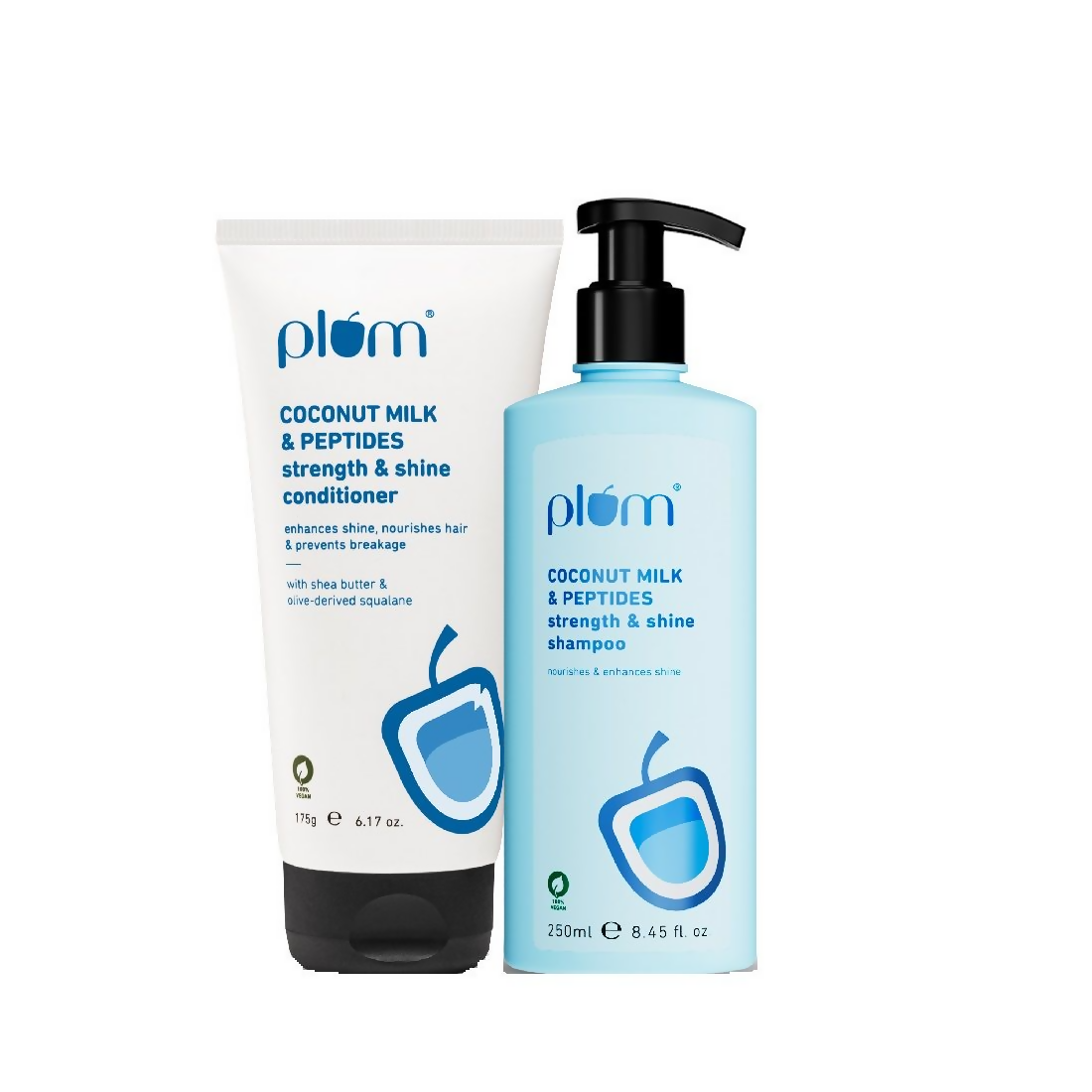 Plum Coconut Milk & Peptides Conditioner & Shampoo Combo | Grocsy