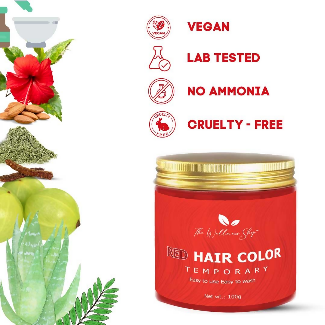 The Wellness Shop Red Temporary Hair Color | Grocsy
