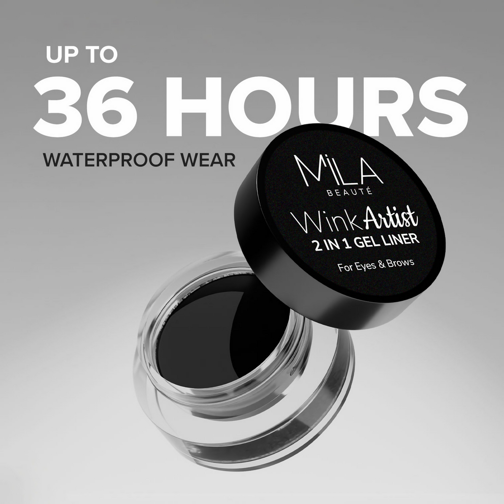 Mila Beaute Wink Artist 36Hr Smudge Proof & Waterproof Gel Eyeliner - Black | Grocsy