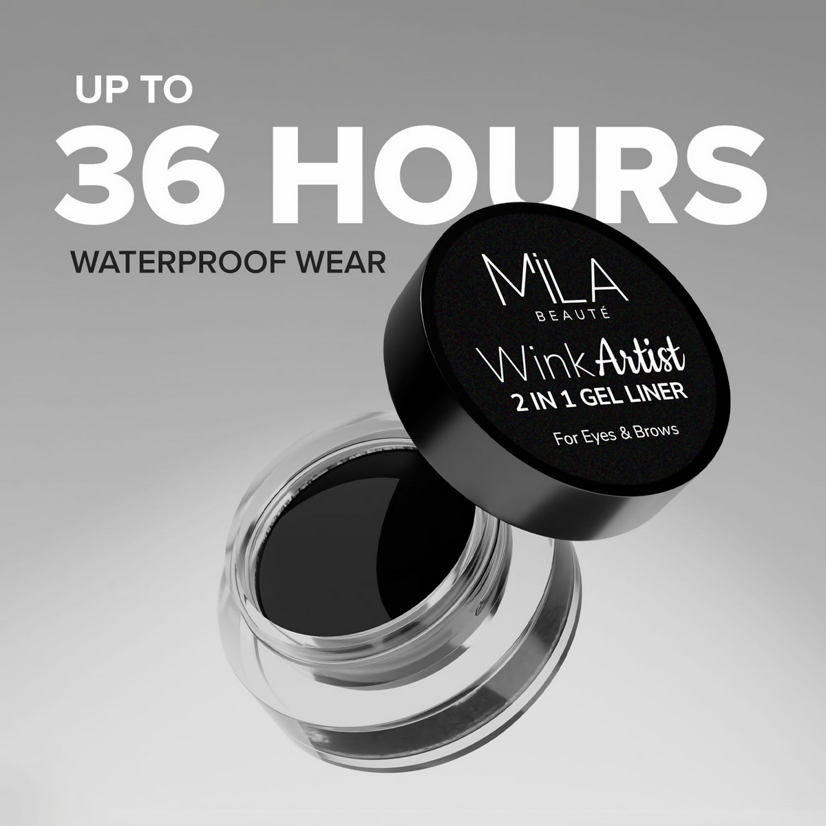 Mila Beaute Wink Artist 36Hr Smudge Proof & Waterproof Gel Eyeliner - Black | Grocsy