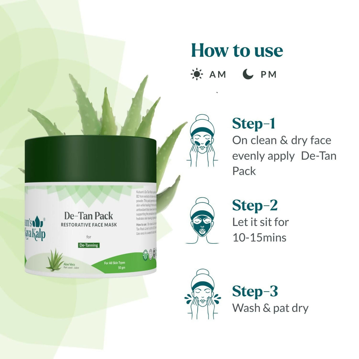 Kulsum's Kaya Kalp Herbals De-Tan Pack For De -Tanning | Grocsy