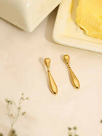 Golden Drop Earrings - Ruby Raang | Grocsy