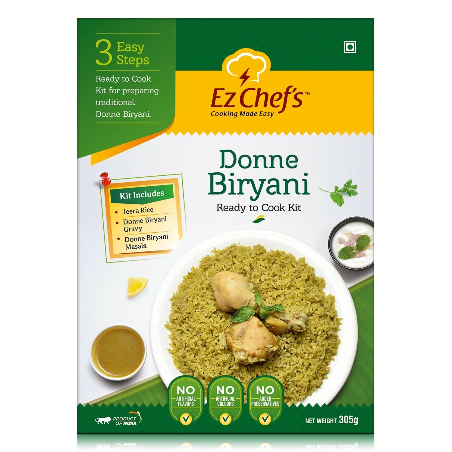 Ez Chef's Donne Biryani Kit - Bangalore's Famous Biryani | Grocsy