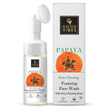 Good Vibes Papaya Skin Clearing Foaming Face Wash with Deep Cleansing Brush | Grocsy