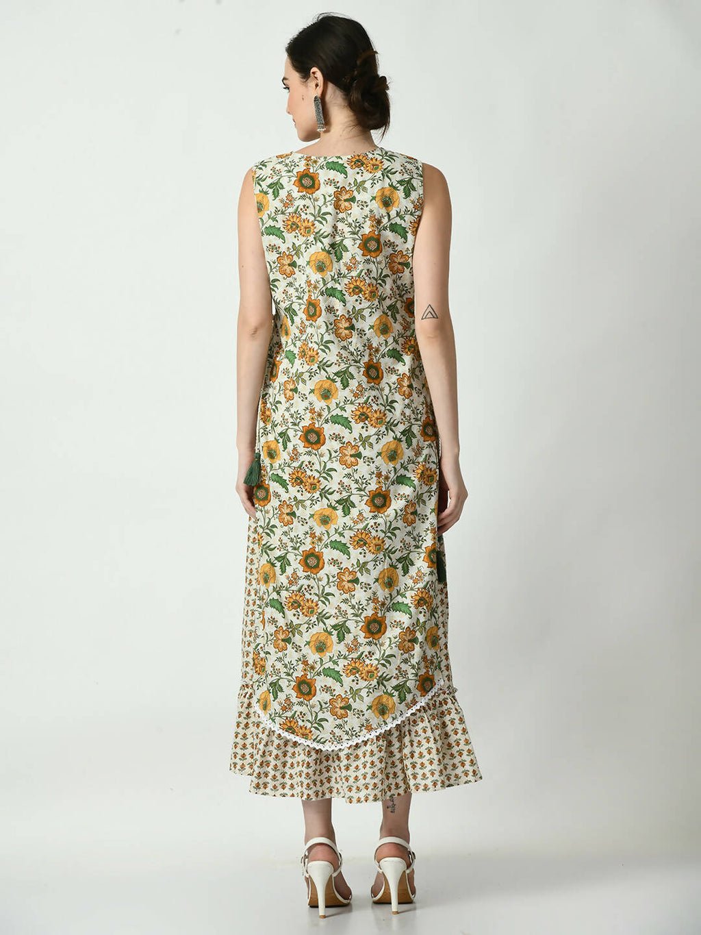 Myshka Women's Multi Floral Printed Gown Dress | Grocsy