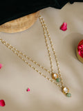 Ruby Raang Green Aventurine & Kundan Necklace | Grocsy