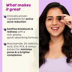PLIX The Plant Fix - Jamun Active Acne Regime With Cleanser & Toner To Unclog Pores & Reduce Acne | Grocsy