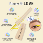 Glamveda Super Matte Liquid Intense Eyeliner - Yellow | Grocsy
