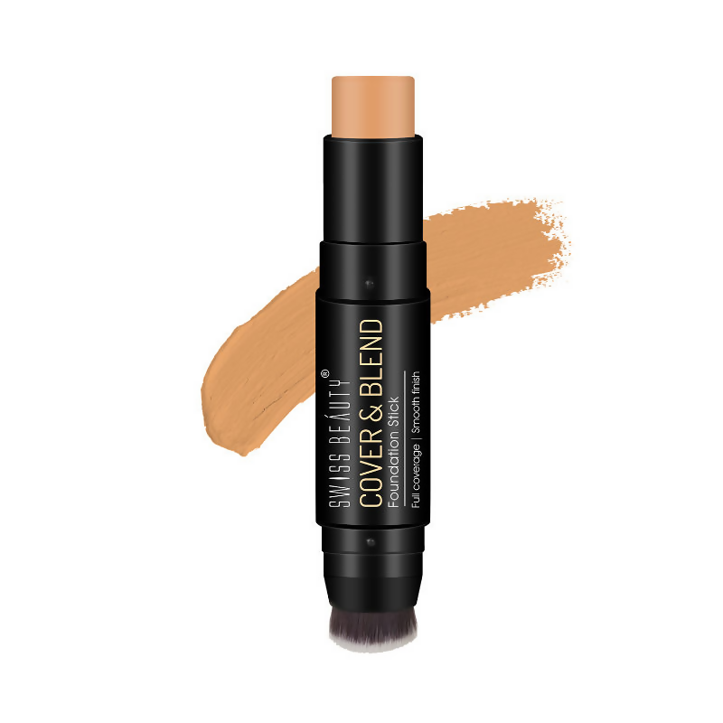 Swiss Beauty Cover & Blend Stick Foundation - 06 Sandalwood | Grocsy