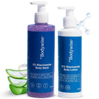 BeBodywise 5% Niacinamide Body Wash & 10% Niacinamide Body Lotion | Grocsy