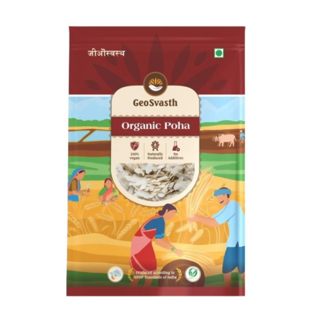 GeoSvasth Organic White Thick Poha | Grocsy
