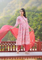 Designer Stylish Light Pink Rubi Silk Stitched Suit With Dupatta - Kiyara | Grocsy