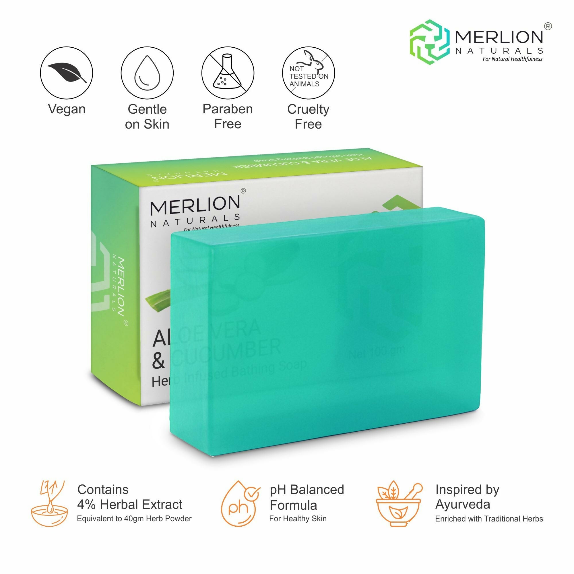 Merlion Naturals Aloe Vera & Cucumber Glycerine Soap | Grocsy