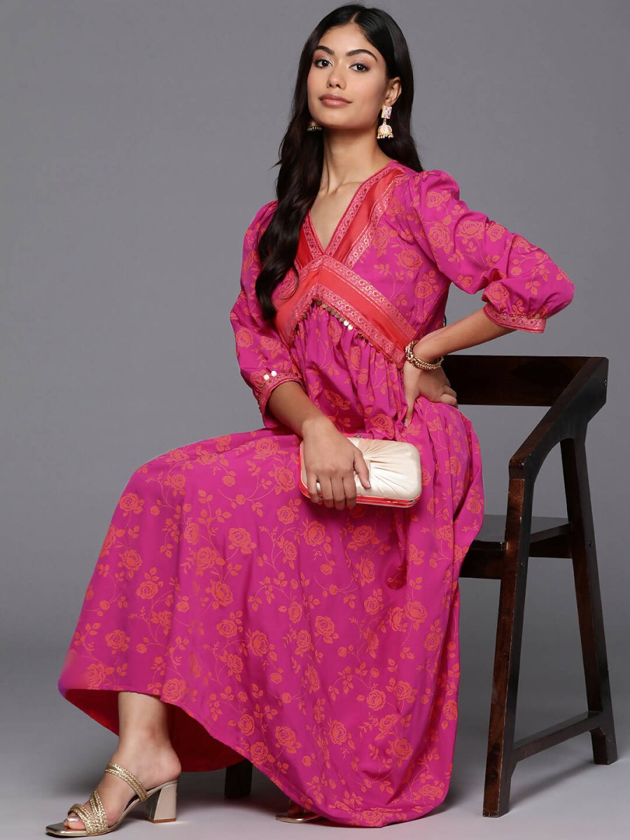 Ahalyaa Women's Traditional wear Lehnga Choli - Pink | Grocsy