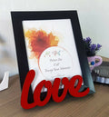 Art Street - Love Table Photo Frame Red & Black For Valentine's Day Gift | Grocsy