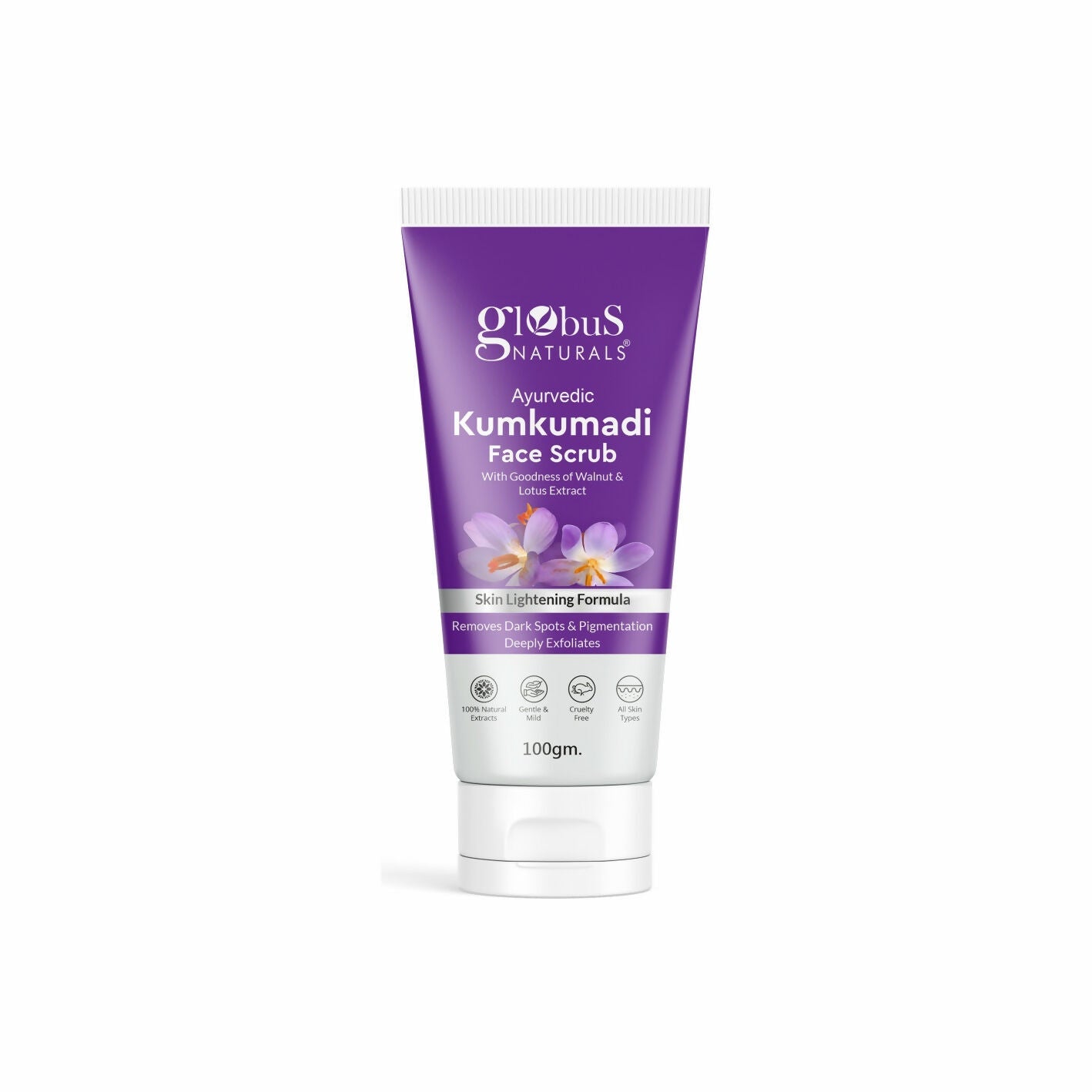Globus Naturals Ayurvedic Kumkumadi Skin Lightening Face Scrub | Grocsy