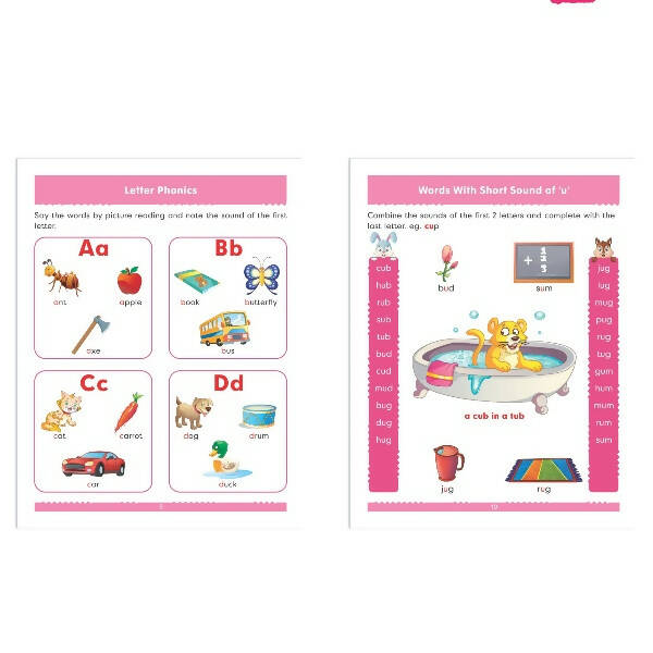 Jolly Kids Phonetic Reader From Sound to Words| Long & Short Vowel Sound| Consonant Blends| Pre-Primary Phonic Book for Kids| Ages 3-8 Years | Grocsy