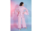 Pink Georgette Sequence With Thread Designer Co-Ord Set - Flory | Grocsy