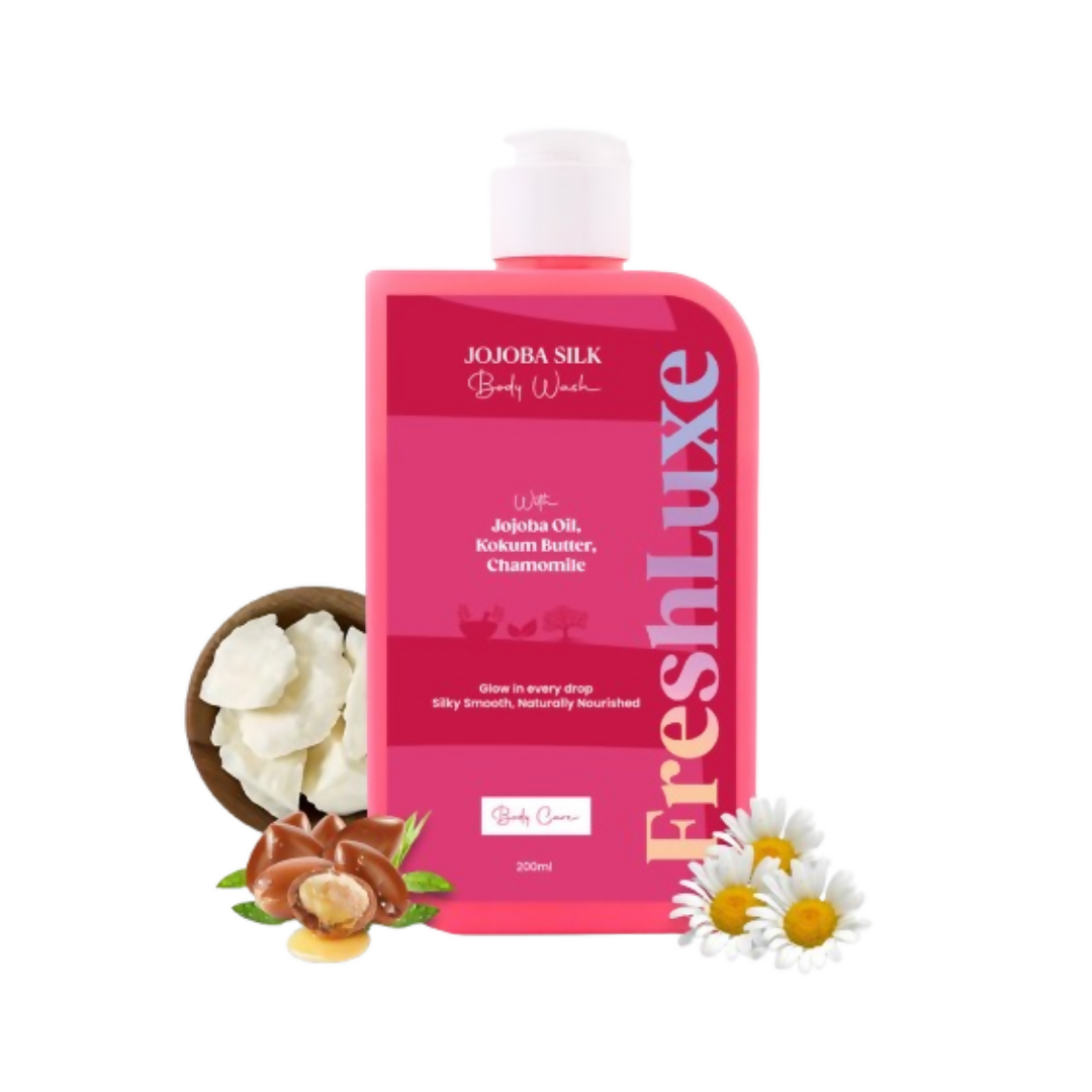 FreshLuxe Silk Bodywash Exfoliating & Hyderation Jojoba, Camomile & Ylang Ylang | Grocsy