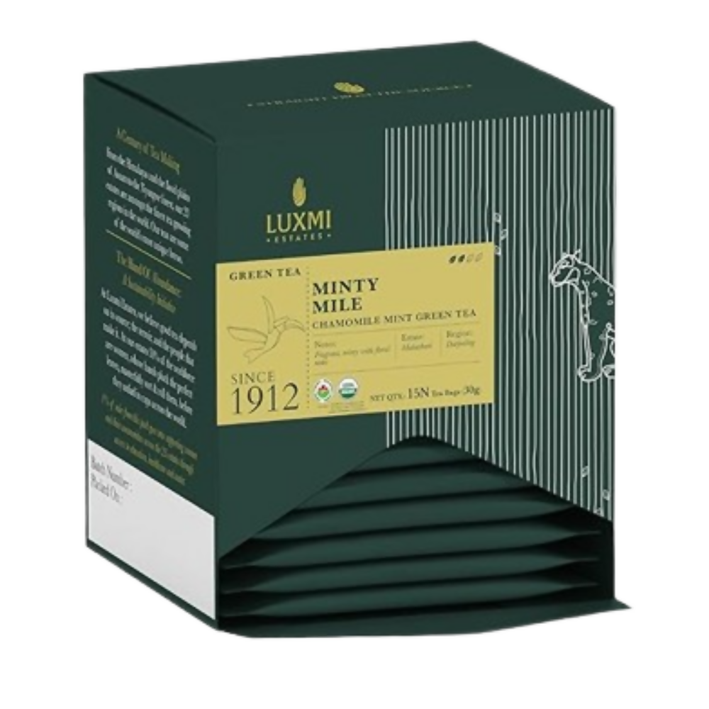 Luxmi Estates Minty Mile Chamomile Mint Green Tea | Grocsy
