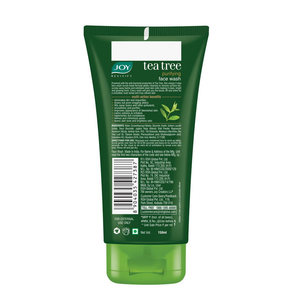 Joy Revivify Tea Tree Purifying Face Wash | Grocsy