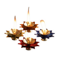 CraftVatika Brass Flower Shape Diya For Festival Decoration | Grocsy