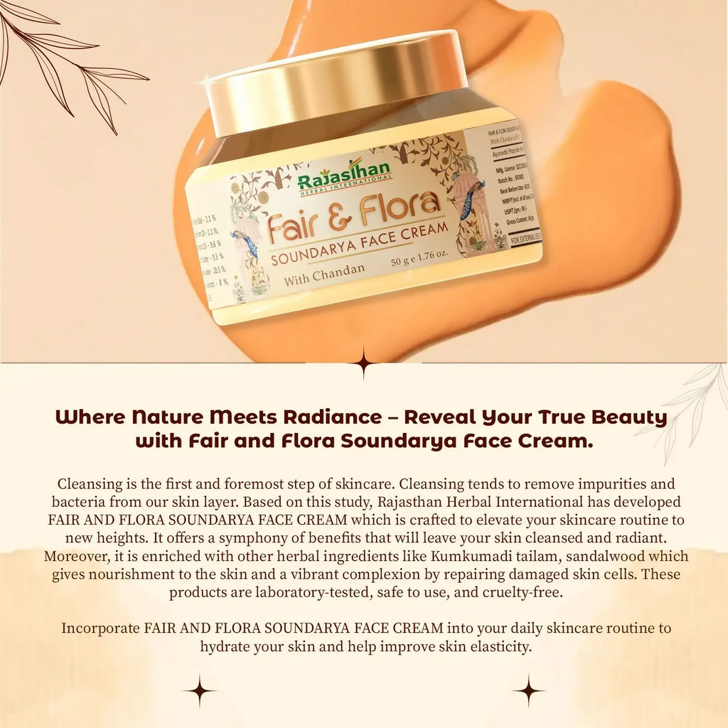 Rajasthan Herbals Fair & Flora Soundarya Face Cream | Grocsy