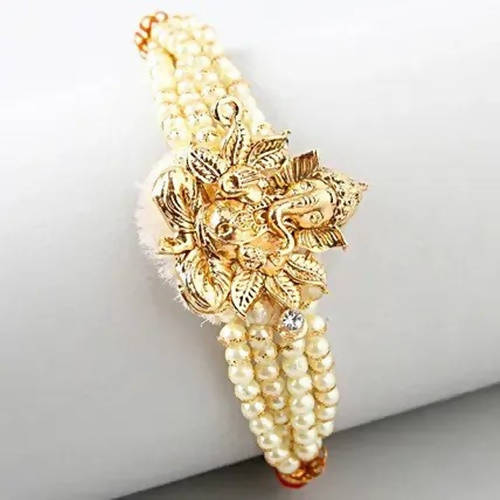Ganesha Blessings Rakhi & Soan Papdi | Grocsy