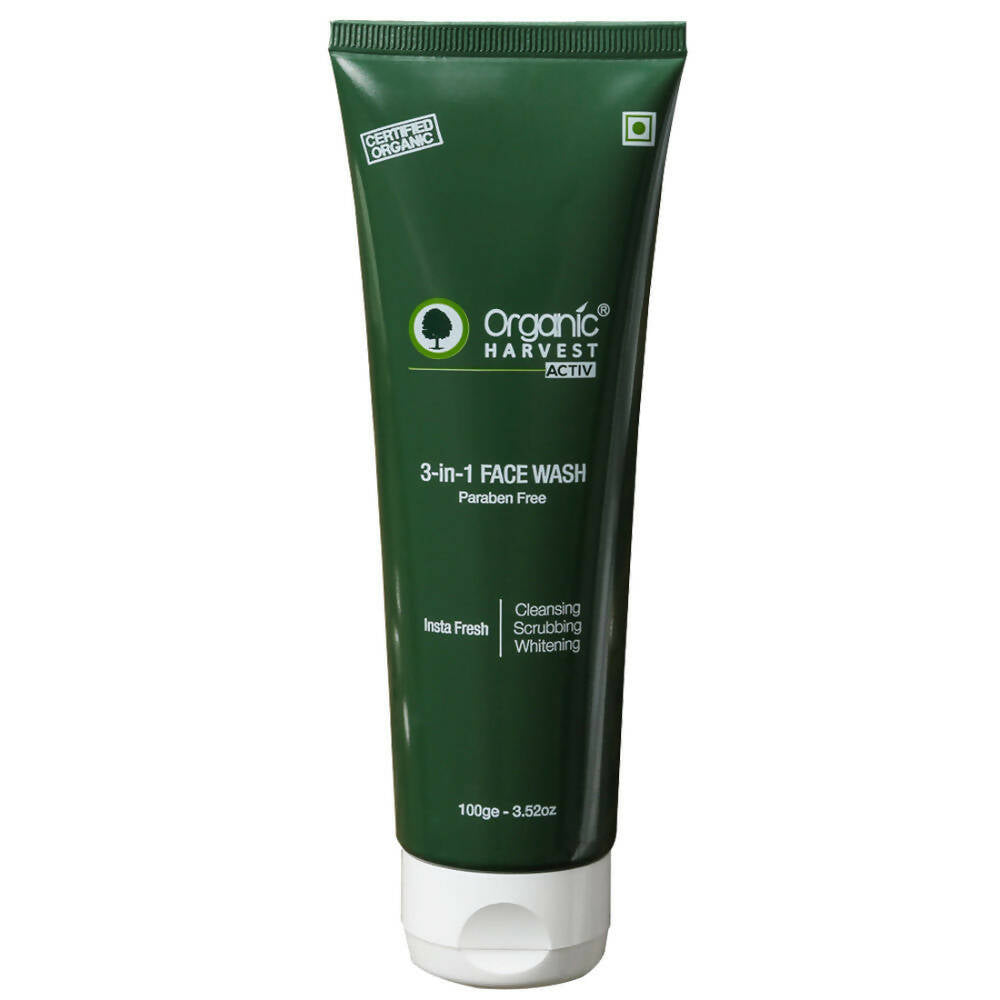 Organic Harvest 3-In-1 Face Wash Paraben Free | Grocsy