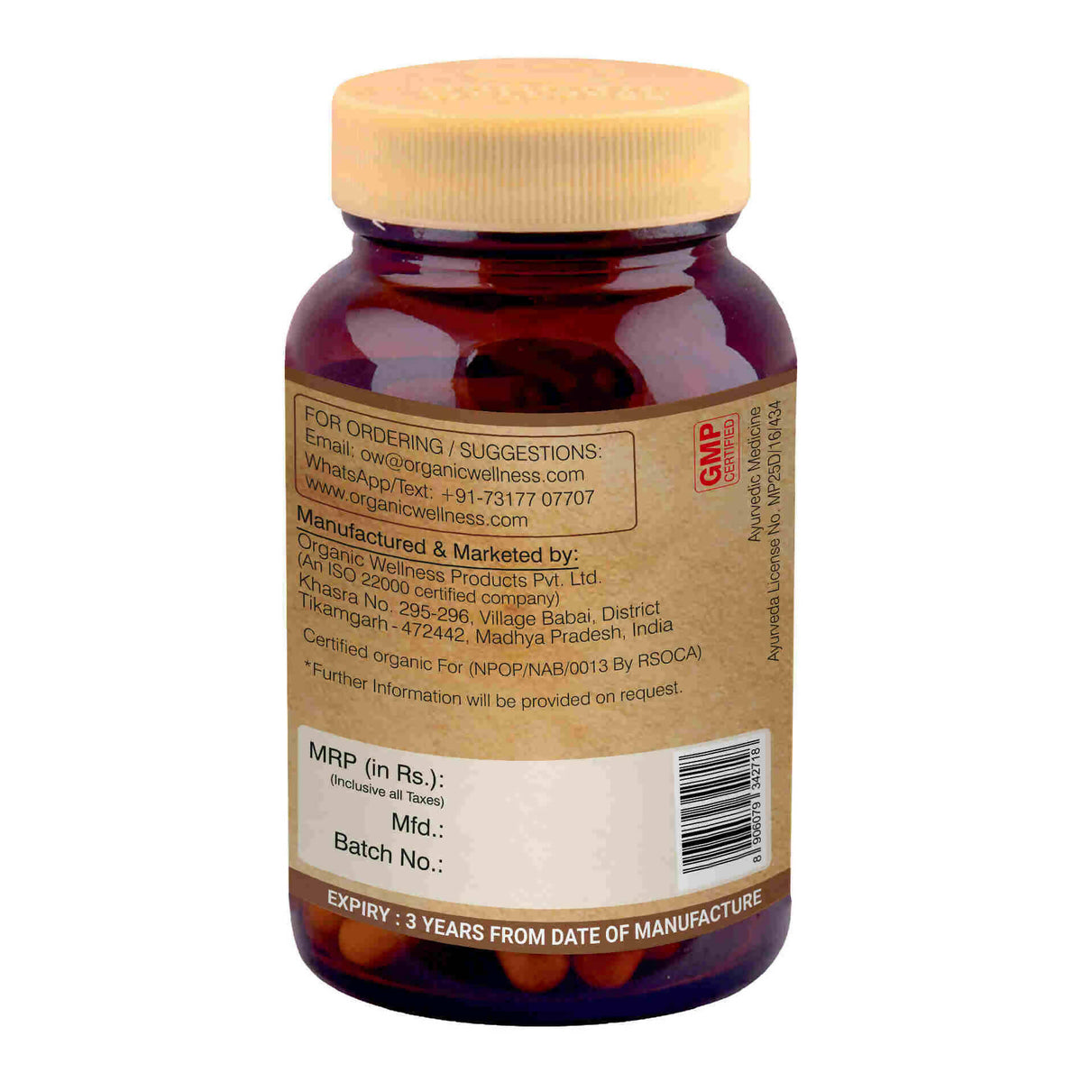 Organic Wellness Bhringraj Vegetarian Capsules | Grocsy