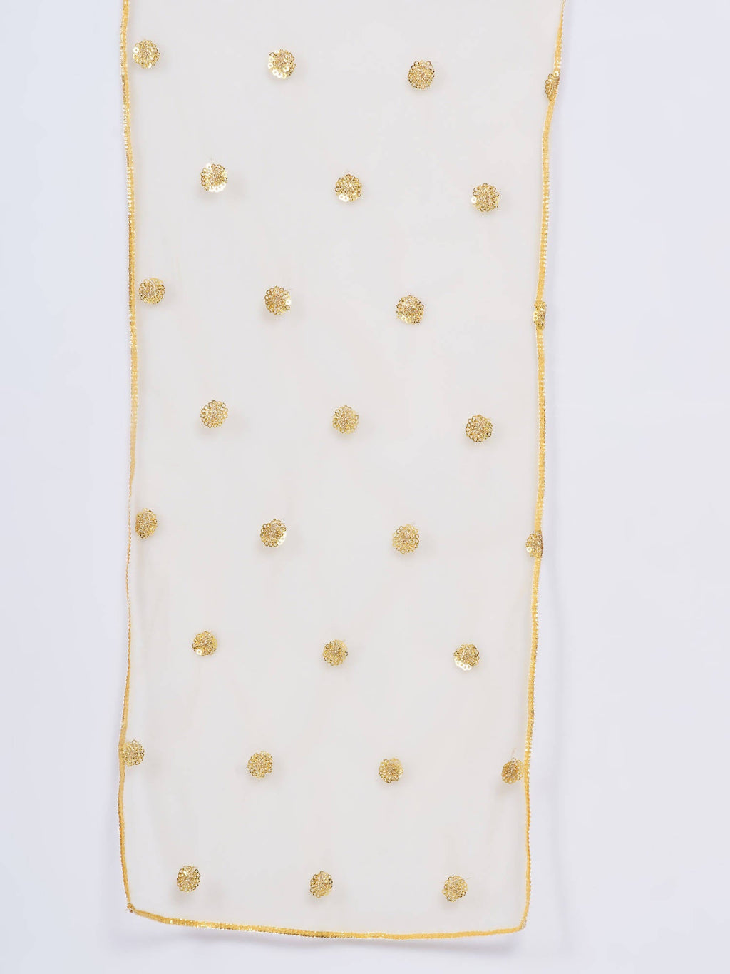 Little Bansi Girls Cotton Gotta Patti Kurta frock with Sharara & Dupatta - Yellow | Grocsy