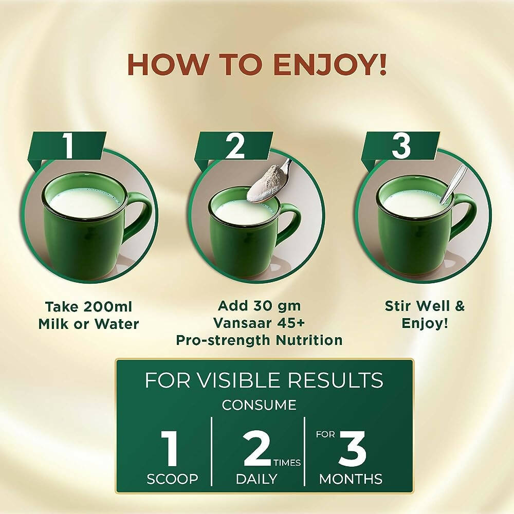Vansaar 45+ Pro-Strength Nutrition Health Drink for Adults | Grocsy