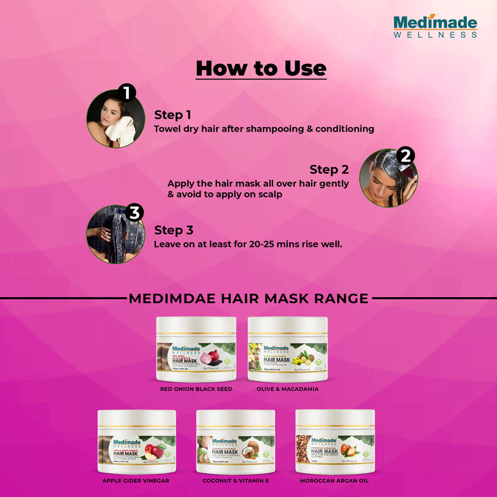 Medimade Wellness Red Onion & Black Seed Oil Hair Mask | Grocsy