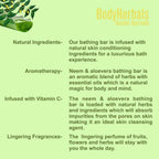 Bodyherbals Pure Neem & Aloe Vera Bathing Bar | Grocsy