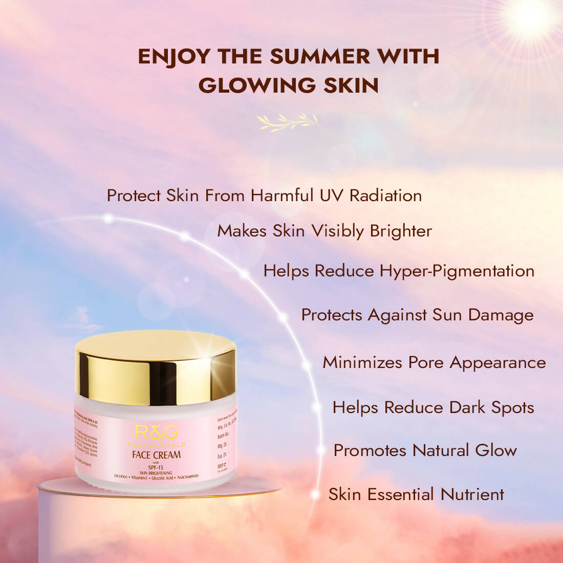 Vasu Healthcare R&G Skin Brightening Face Cream With SPF-15 | Grocsy