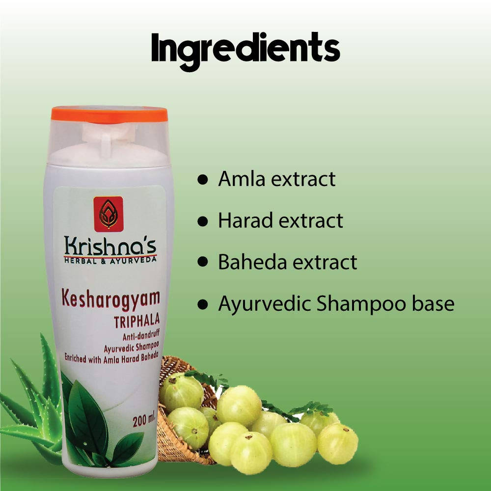 Krishna's Herbal & Ayurveda Kesharogyam Triphala Anti-Dandruff Shampoo | Grocsy