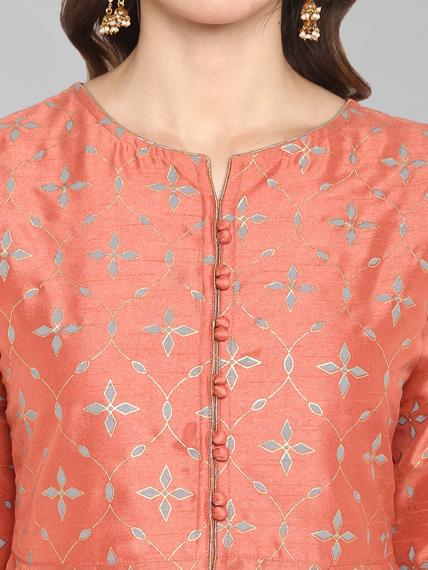 Janasya Women's Turquoise Green Cotton Flex Ikkat Kurta With Pant | Grocsy