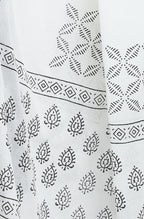 Janasya Women's Black Cotton Block Print Kurta With Palazzo And Dupatta | Grocsy