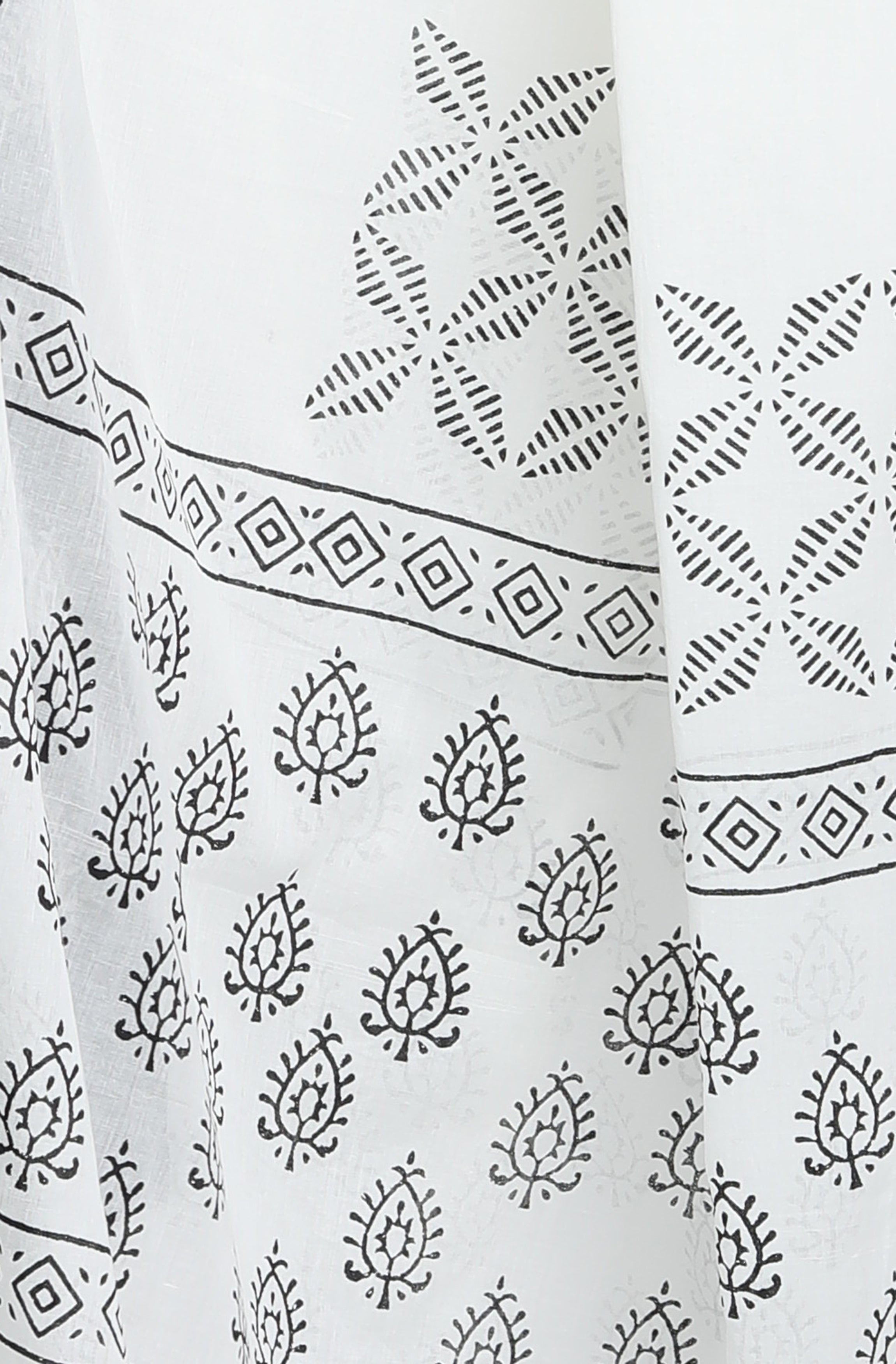 Janasya Women's Black Cotton Block Print Kurta With Palazzo And Dupatta | Grocsy