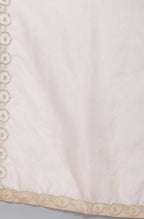 Janasya Women's Light Brown Poly Chanderi Floral Print Kurta With Pant And Dupatta | Grocsy