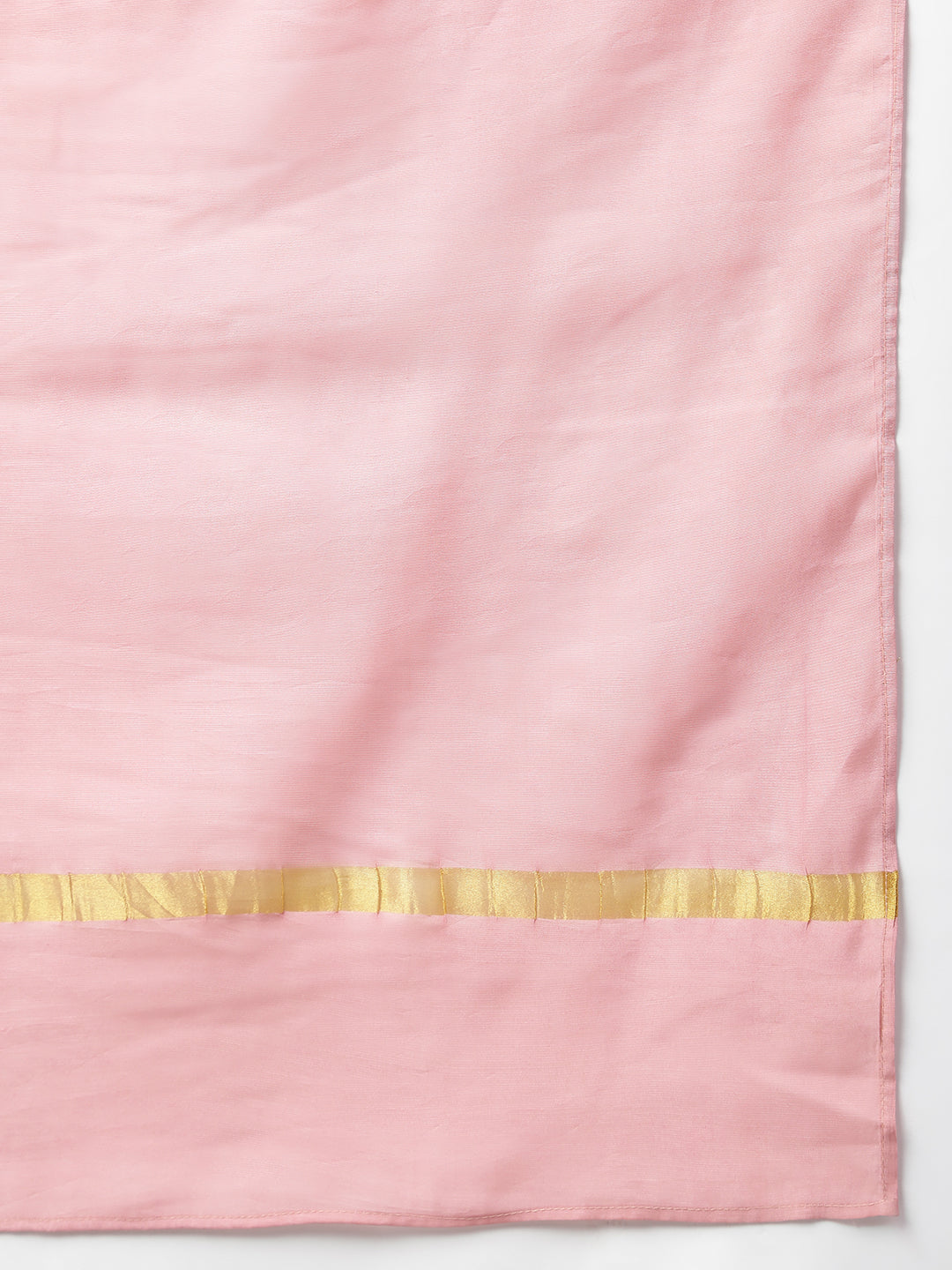Janasya Women's Pink Poly Silk Gold Print Lehenga Choli With Dupatta | Grocsy