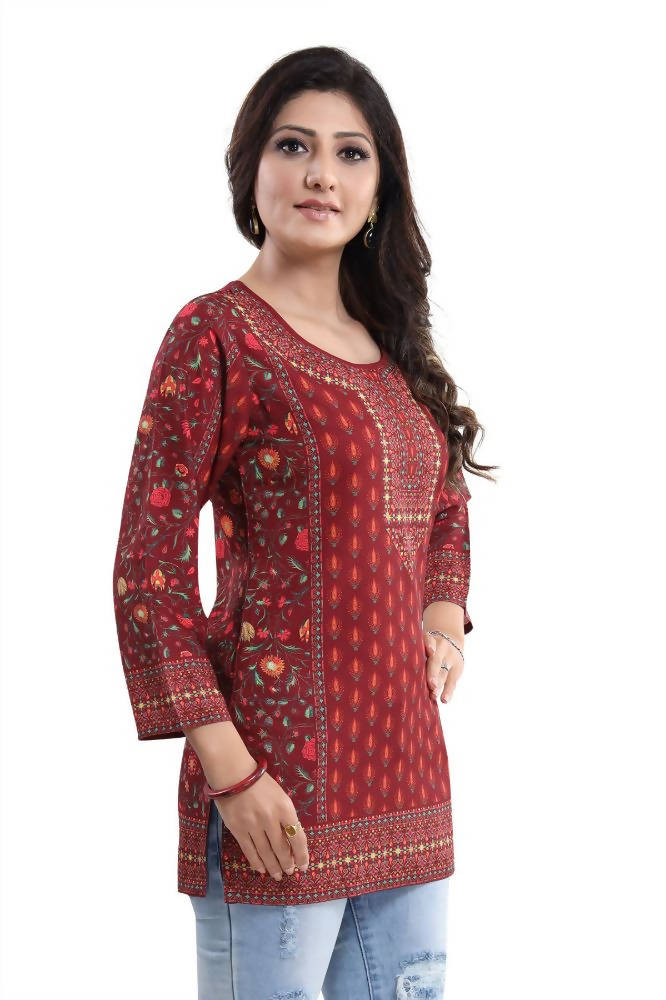 Snehal Creations Style Galore Summer Cool Printed Short Kurti Tunic | Grocsy