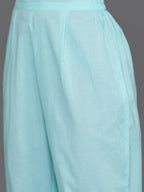 Ahalyaa Women's Traditional wear Kurta Set - Blue | Grocsy